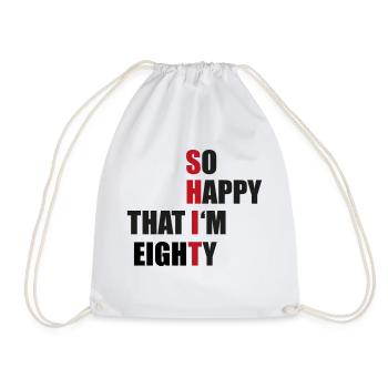 80 - Drawstring Bag - white - Front