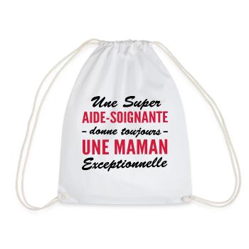 super aide-soignante - maman exceptionnelle - Sac de sport léger - blanc - Devant