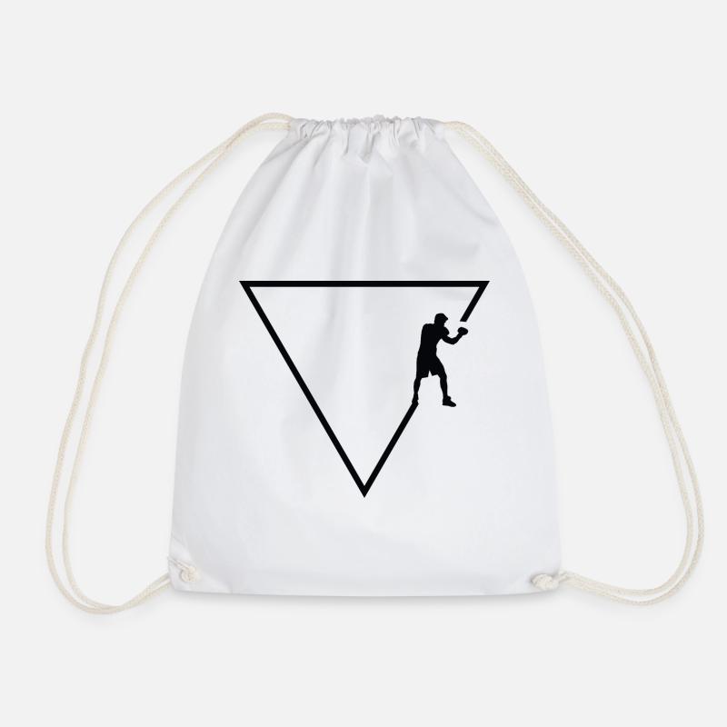 Triangle 1 Boxes - Bo - Drawstring Bag - white
