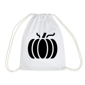 Pumpkin 16 - Drawstring Bag - white - Front