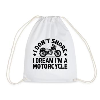 Motorbike - I Don't Snore I Dream I'm A Motorcycle - Turnbeutel - Weiß - Vorne