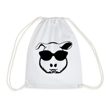 Guinea Pig Cool Lunettes de soleil Funny Vector 6 - Sac de sport léger - blanc - Devant