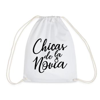 Chicas de la Novia Bridesmaid Team Bride Wedding - Drawstring Bag - white - Front