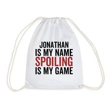 Jonathan ist mein Name Verderben ist mein Spiel - Turnbeutel - Weiß - Vorne