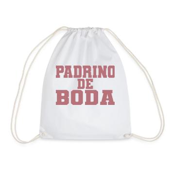 Padrino de Boda, Best Man Wedding Party Groomsmen - Drawstring Bag - white - Front