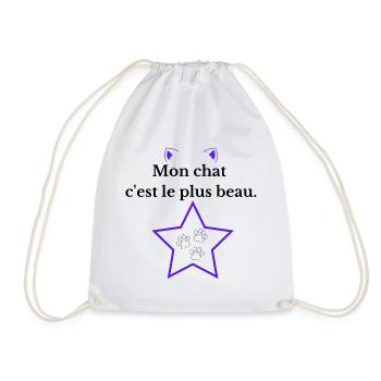 Mon chat c est le plus beau - Sac de sport léger - blanc - Devant