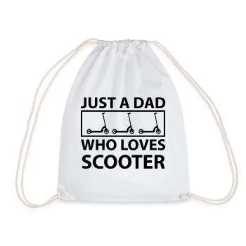 E-Scooter Scooter - Drawstring Bag - white - Front