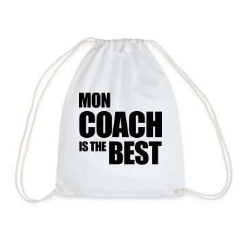 mon coach is the best mindset cadeau - Sac de sport léger - blanc - Devant