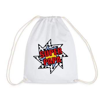PAPA. FÊTE DES PÈRES. BONNE FÊTE PAPA. BONNE FÊTE - Sac de sport léger - blanc - Devant