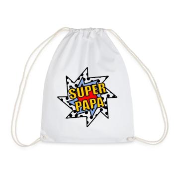 BONNE FÊTE PAPA. PAPA. FÊTE DES PÈRES. PÈRE. PAPY - Sac de sport léger - blanc - Devant