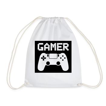 gamer - Turnbeutel - Weiß - Vorne