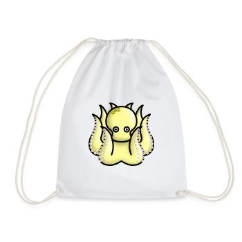 kleiner gelber Oktopus - Turnbeutel - Weiß - Vorne