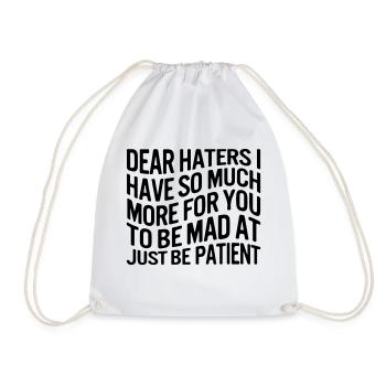 Chers ennemis, j’ai tellement plus pour vous... - Sac de sport léger - blanc - Devant