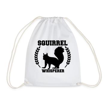 Squirrel Whisperer - Drawstring Bag - white - Front