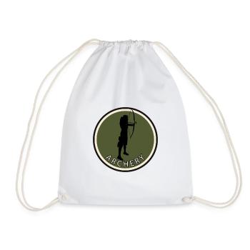 Archer Archery - Drawstring Bag - white - Front