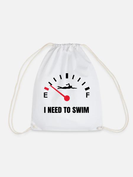 Schwimmer Schwimmen Schwimmsport Idee - Turnbeutel - Weiß