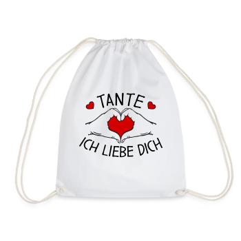 Tante ich liebe Dich - Turnbeutel - Weiß - Vorne