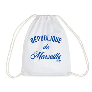 Tee-shirt Sweat Marseille République - Sac de sport léger - blanc - Devant