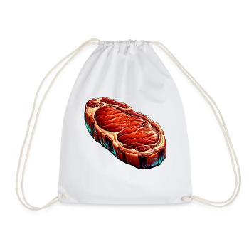 Fleisch | Grillen - Turnbeutel - Weiß - Vorne