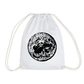 Circle | Art | Moon | True Moon Love - Drawstring Bag - white - Front