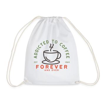Accro au café pour toujours et pour toujours - Sac de sport léger - blanc - Devant
