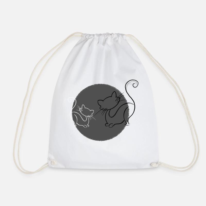 Katzen Grey - Turnbeutel - Weiß