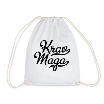Krav Maga - Drawstring Bag - white - Front