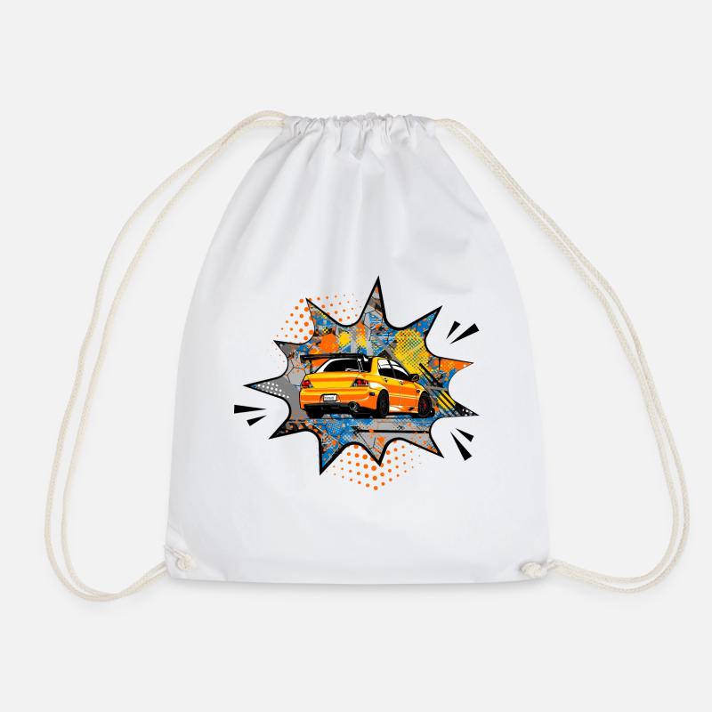 Mitsu Orange Bubble - Drawstring Bag - white