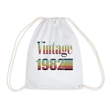 1982 Geburtstag 1982 Jahrgang 1982 Geburtstag - Turnbeutel - Weiß - Vorne