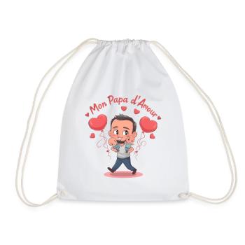 Mon Papa d'amour - Sac de sport léger - blanc - Devant