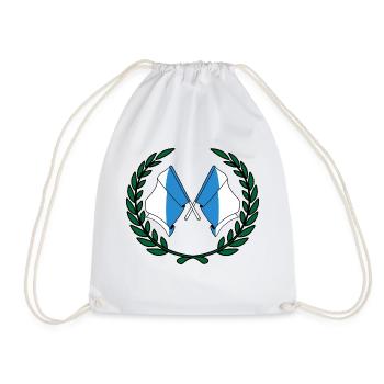 Drapeaux : Province de Zurich, Suisse, couronne de laurier - Sac de sport léger - blanc - Devant