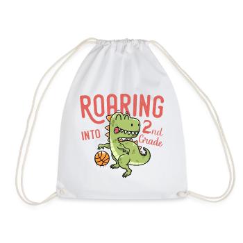 Roaring into 2nd Grade Dinosaur Basketball - Sac de sport léger - blanc - Devant
