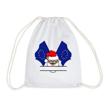Espace texte du drapeau du Père Noël europe - Sac de sport léger - blanc - Devant