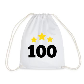 100 Years Star - 100th Anniversary Gift - Drawstring Bag - white - Front