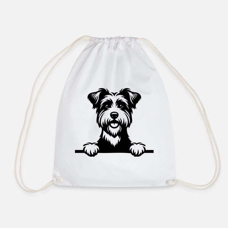 Australian Terrier - Drawstring Bag - white