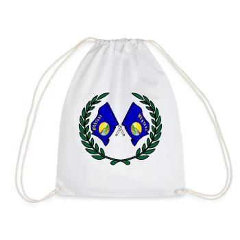 Drapeaux du Montana des États-Unis en couronne de laurier - Sac de sport léger - blanc - Devant
