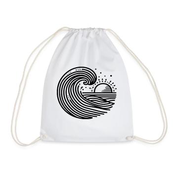 Vague Minimaliste, Coucher De Soleil - Sac de sport léger - blanc - Devant
