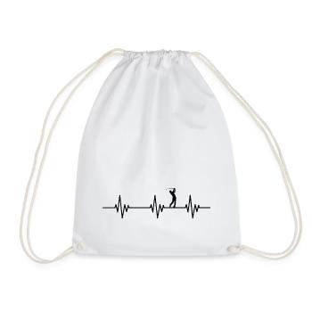 Golf - Heartbeat - Drawstring Bag - white - Front