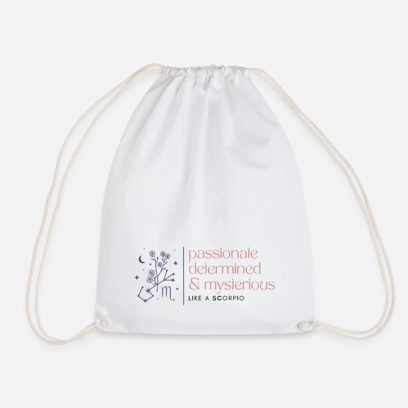 Scorpio Zodiac Sign Scorpio - Drawstring Bag - white