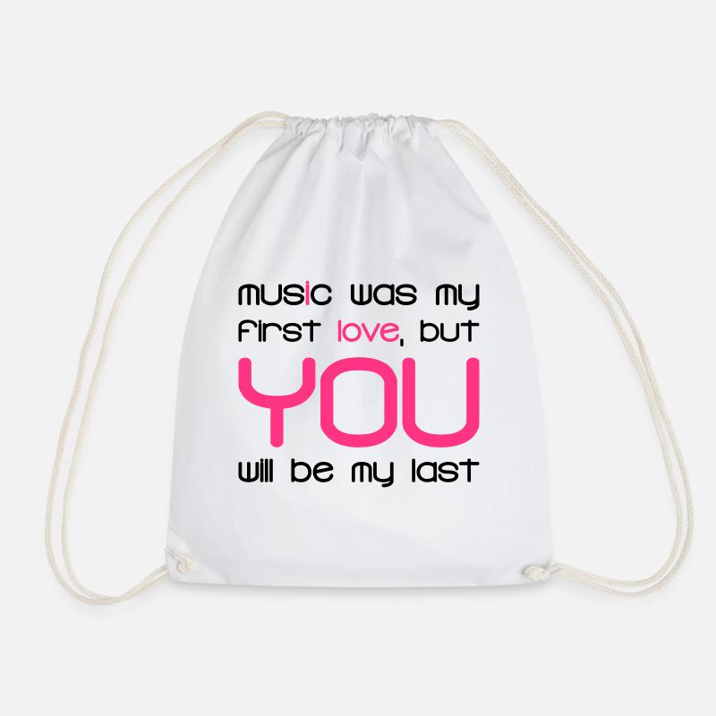 Music Was my First Love 2C - Turnbeutel - Weiß