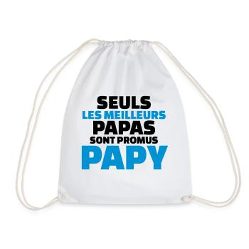 seuls les meilleurs papas sont promus papy - Sac de sport léger - blanc - Devant