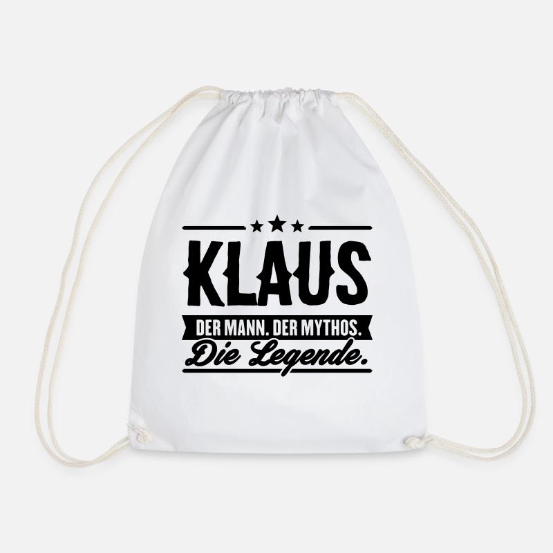 Mann Mythos Legende Klaus - Turnbeutel - Weiß