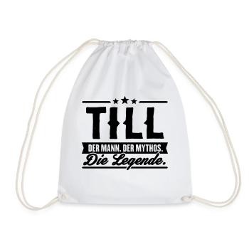 Man Myth Legend Till - Drawstring Bag - white - Front