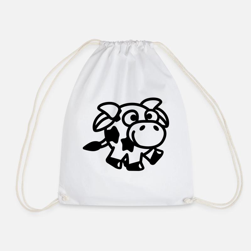 smiley_cow_1c - Sac de sport léger - blanc