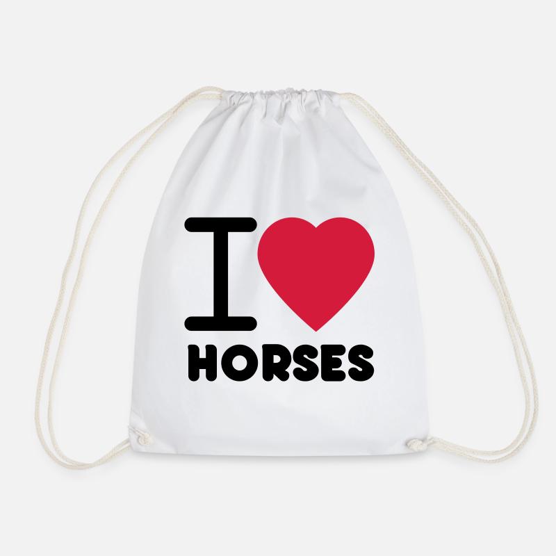 I love Horses - Turnbeutel - Weiß