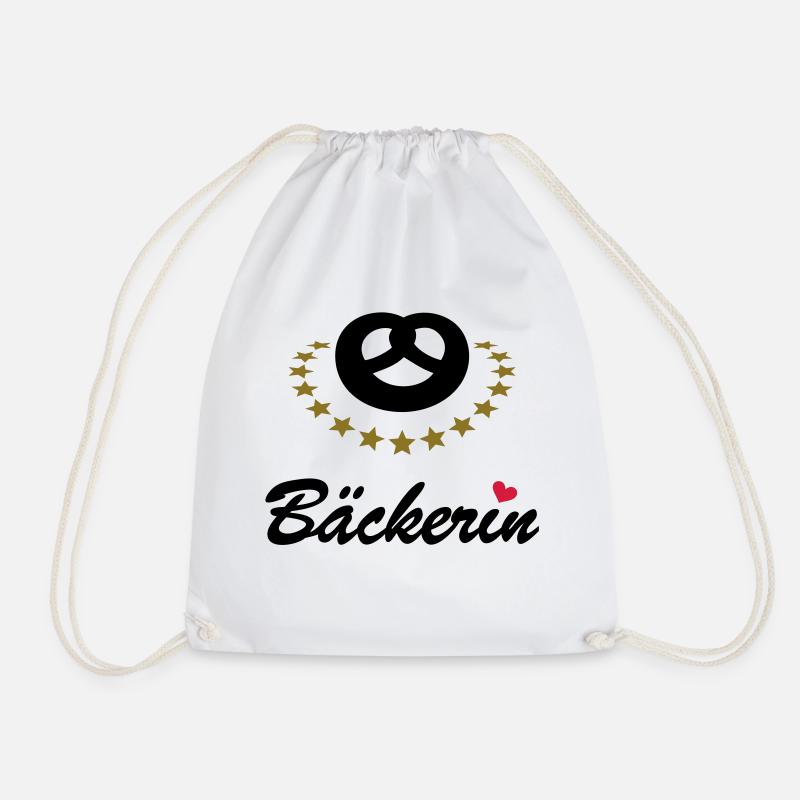 Bäckerin Bäcker backen Mama essen kochen Kuchen - Turnbeutel - Weiß