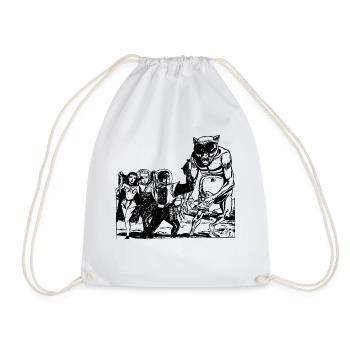 Old retro future Alien Monster Design - Drawstring Bag - white - Front