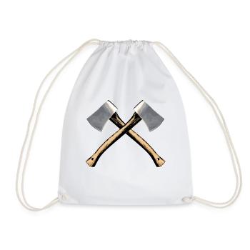 Axe - Drawstring Bag - white - Front