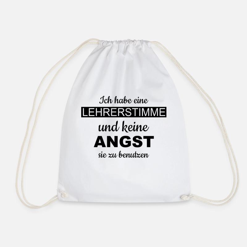 Lehrerstimme - Turnbeutel - Weiß
