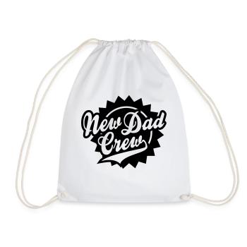 New Dad Crew Shield Design - Turnbeutel - Weiß - Vorne